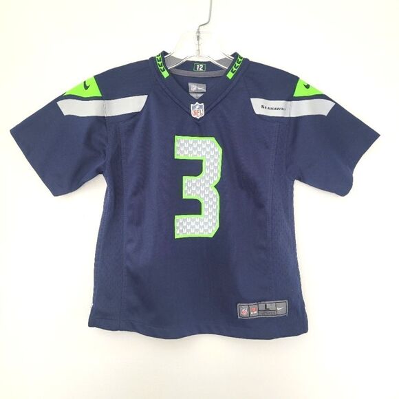 NIKE #3 Russell Wilson Seattle Seahawks youth L jersey - Picture 2 of 6